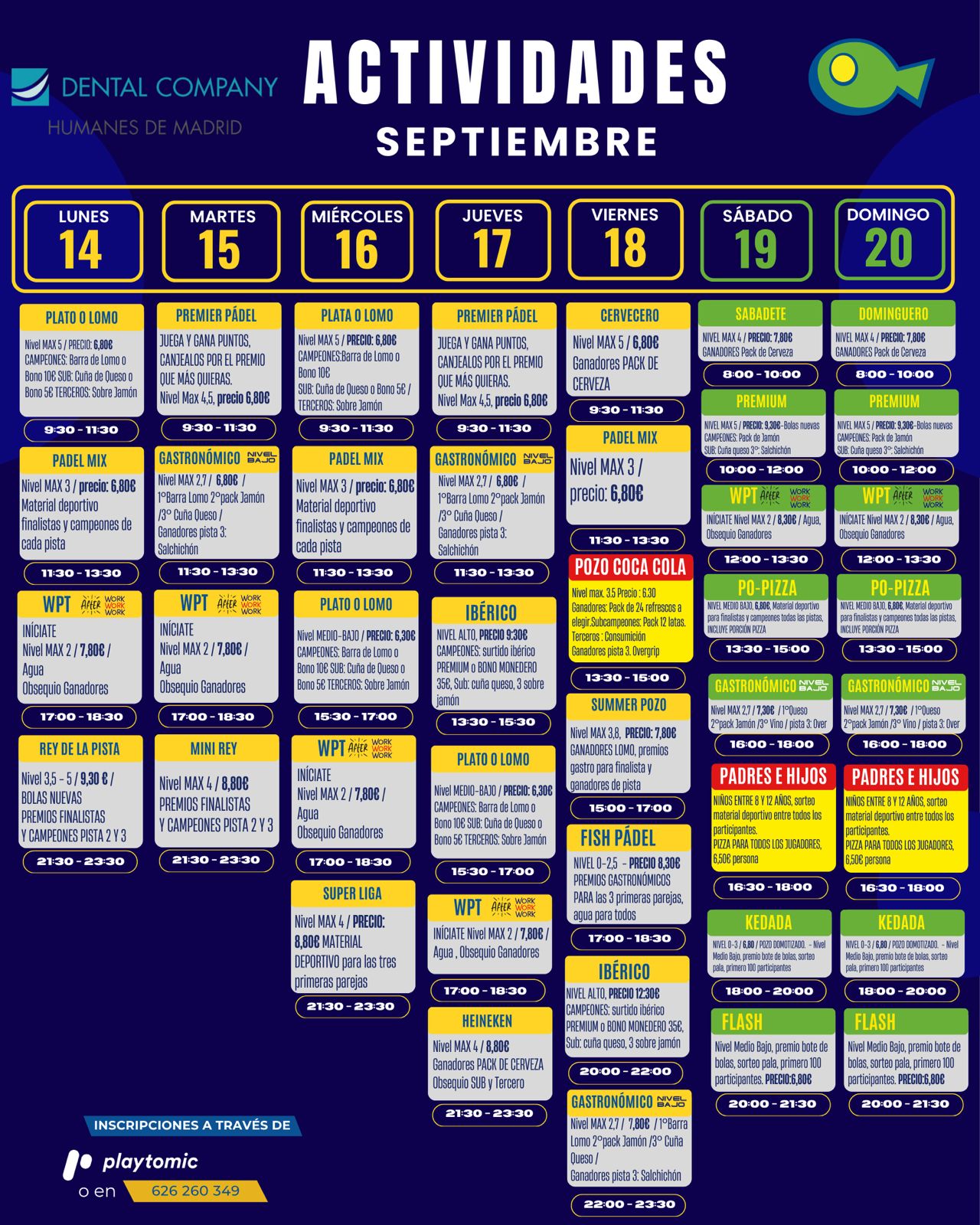 Actividades en La Pecera