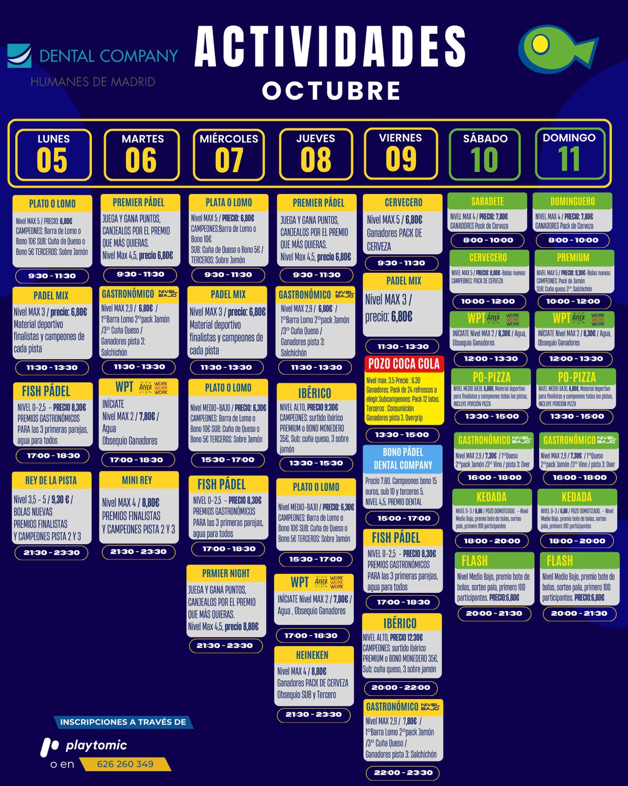 Actividades en La Pecera