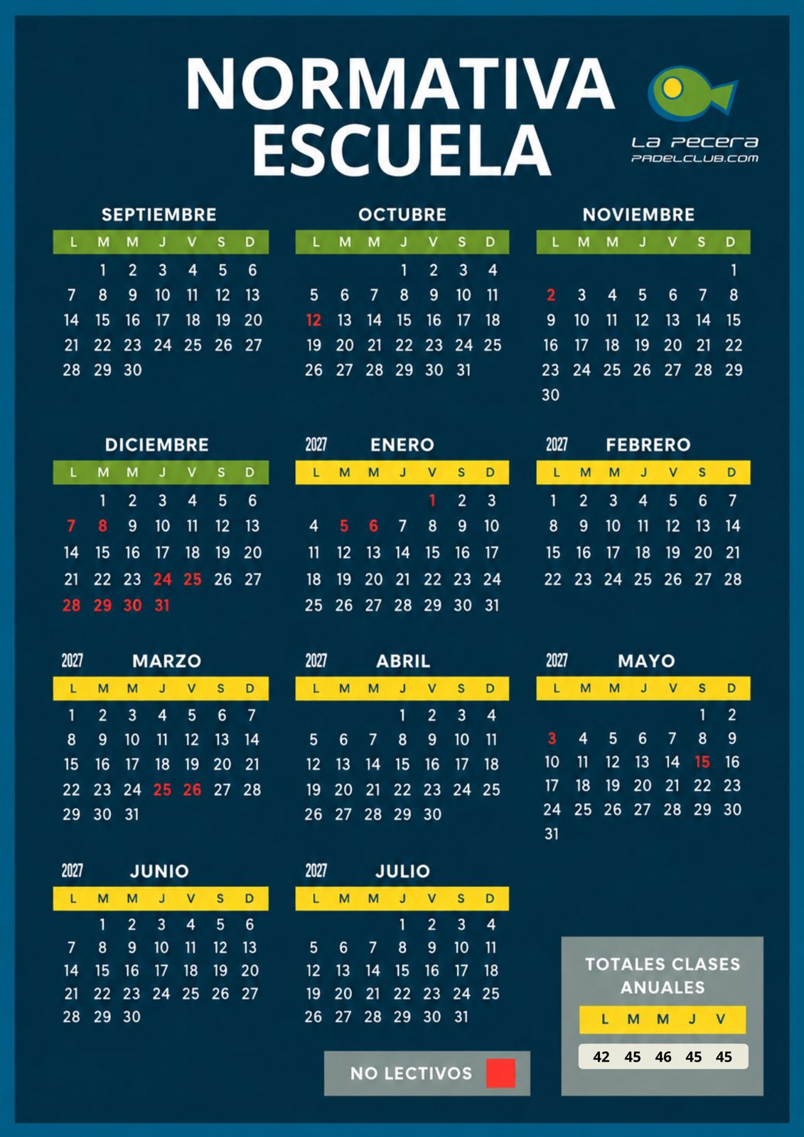 Calendario de Escuela