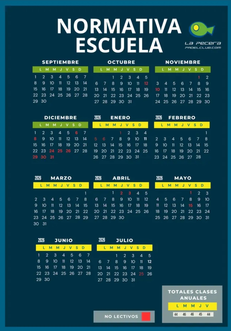 Calendario de Escuela