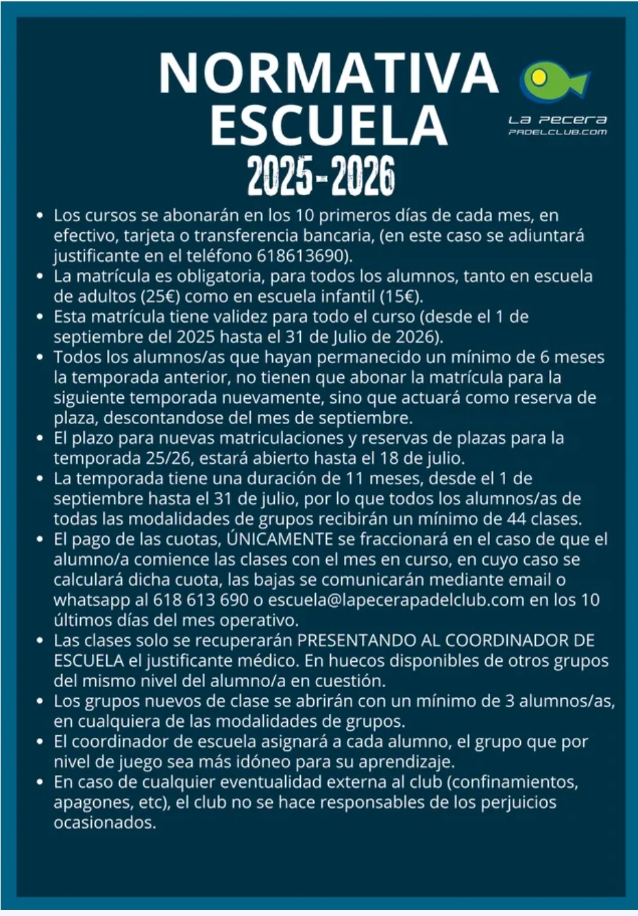 Normativa de Escuela